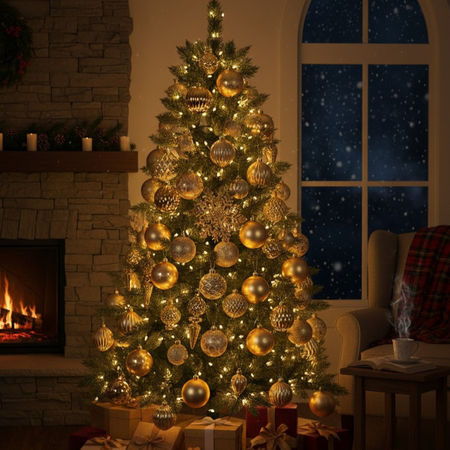 Set de ornamente de Crăciun, 57 buc.