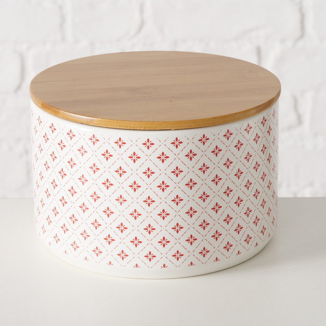 Set 3 recipiente
din ceramică
Lilly cu capac
din bambus, alb