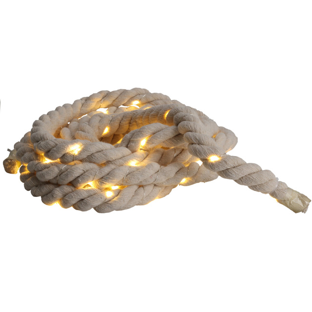 Lampi LED pe un fir de iuta, 60 de becuri, 4 m