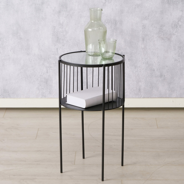 Masuta laterala metalica LOBO, Ø 33 x 55,5 cm