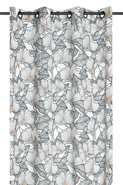 Perdeau din bumbac cu ochiuri, EUGENIE, 140 x 260 cm