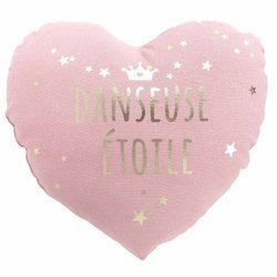 Perna decorativa in forma de inima, DANSEUSE ETOILE, 37 x 40 cm