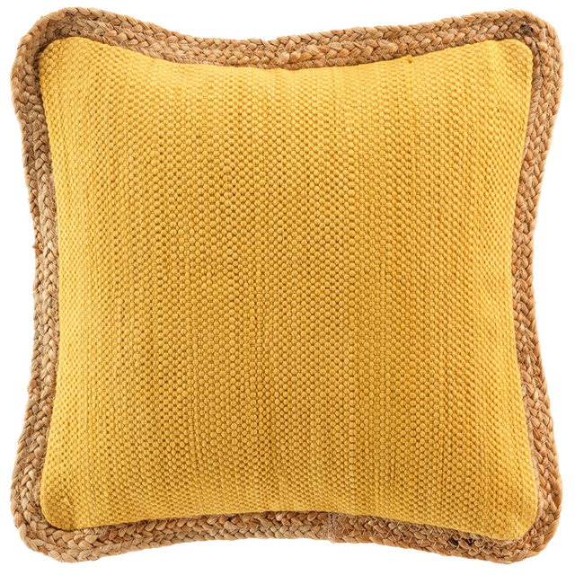 Perna decorativa cu margini din iuta, 45 x 45 cm