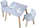 Masă pentru copii + 2 scaune, de culoare gri, KESPER