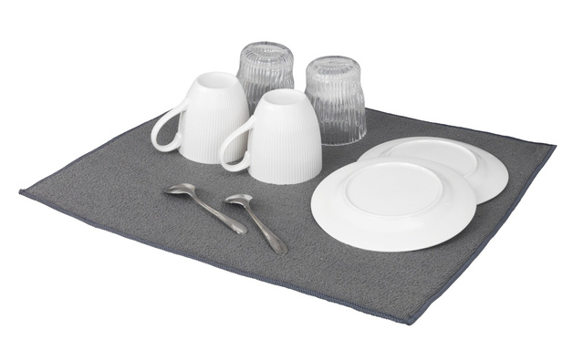 Covor de uscare MIKO, 47 x 40 cm, gri, WENKO