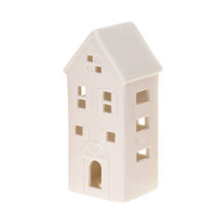 Casă decorativă din ceramică LED, 16 cm