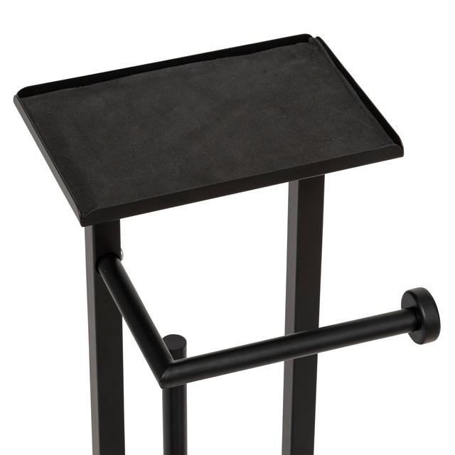 Suport pentru hârtie igienică GAMME GLASS + rezervă, perie WC și poliță, 28,1 x 18 x 61,5 cm