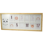 Rama suspendată pentru 12 fotografii pentru camera copilului, 25 x 60 x 1,8 cm