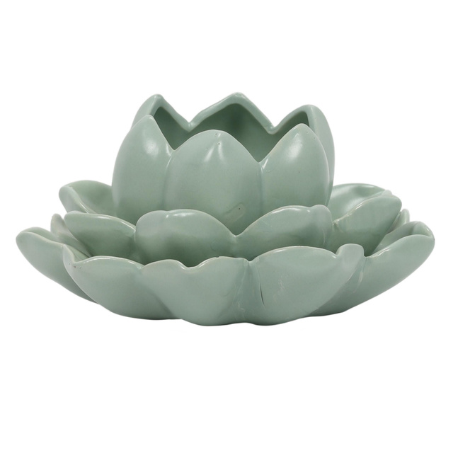 Suport pentru canapea floare de lotus din porțelan, 12,5 x 13 x 6,5 cm