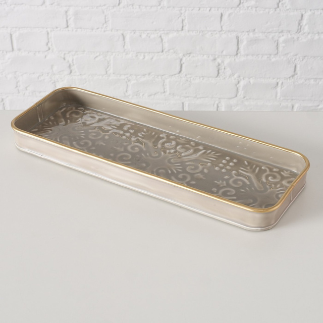 Platou
dreptunghiular
Estama,
35 x 13 cm, bej