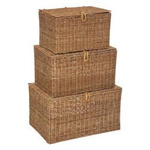 Set 3 cosuri depozitare CARMEN, din rattan