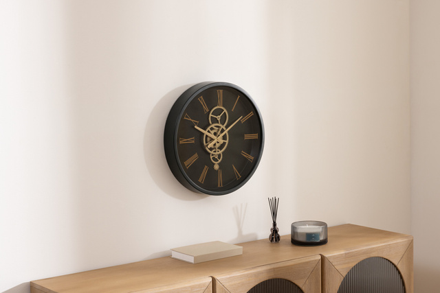 Ceas de perete cu mecanism vizibil ARACELY, Ø 46 cm