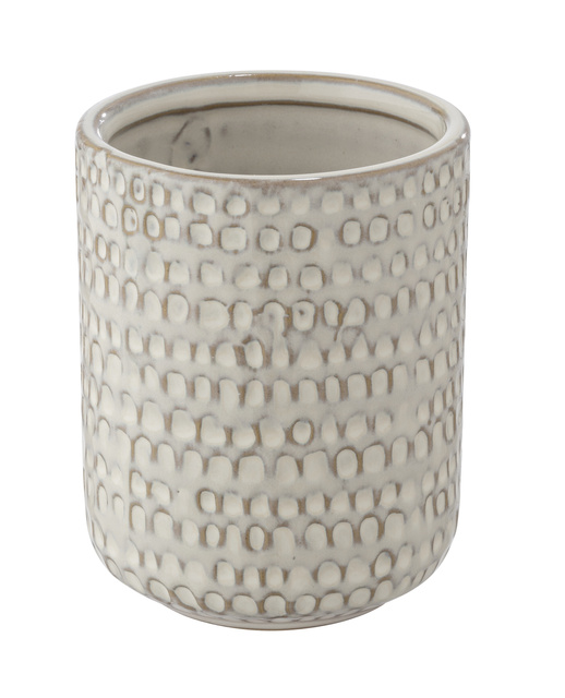 Pahar din ceramica pentru periute de dinti, Crema Pergole, WENKO