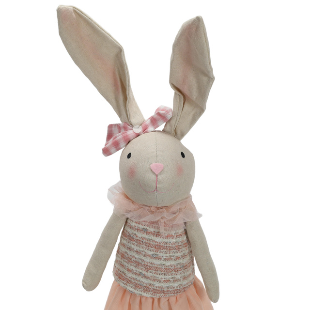 Figurina decorativa de iepure cu picioare extensibile, 85 cm