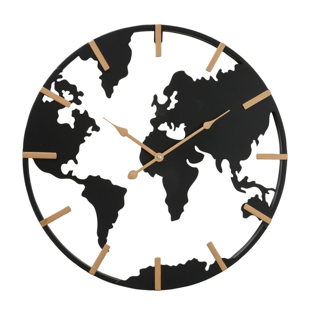 Ceas de perete Union, metal cu limbile aurii