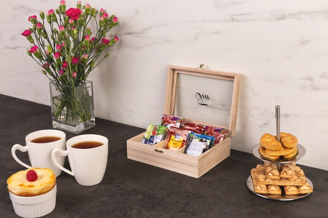 Cutie pentru ceai, 6 compartimente