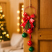 Decorațiune de Crăciun cu clopoței metalici, 29 cm, roșu