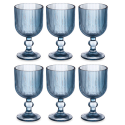 Set pahare de vin LINES din sticla canelata, 6 bucati, 260 ml