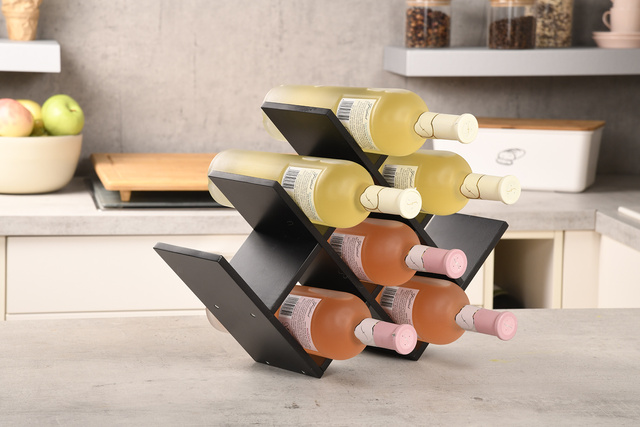 Raft pentru vin, spatiu pentru 8 sticle, Kesper