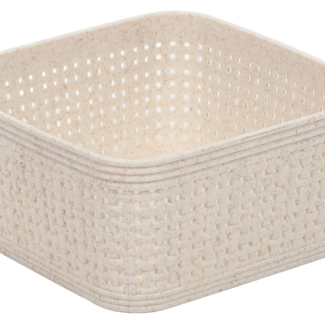 Coșuri de organizare din plastic, 12 x 12 x 6 cm, 2 buc.