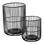 Lantern metalic cu insert de sticla CINDY, 14 - 20 cm