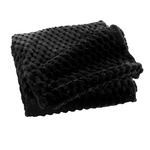 Pătură din flanel 125 x 150 cm FROSTY, negru