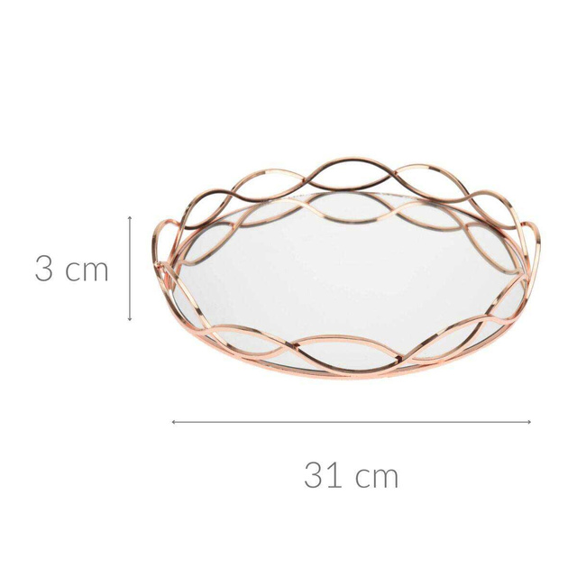 Tava pentru lumanari cu oglinda, 31 cm diametru