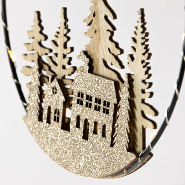 Decorațiune de Crăciun cu LED pentru suspendare, Ø 20 cm