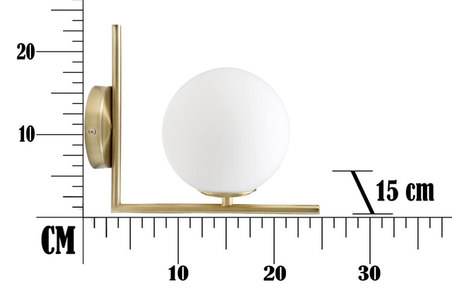 Aplica de perete GLAMY în formă de bilă