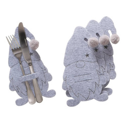 Buzunare din fetru pentru tacâmuri GNOMI, 4 buc.