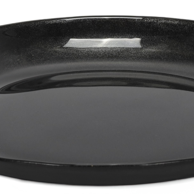 Farfurie desert ANIA BLACK, sticla, Ø 21cm