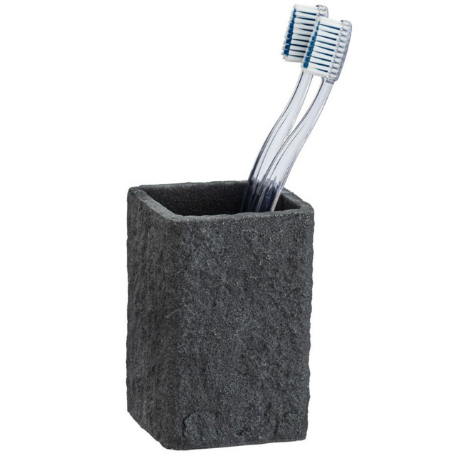 Pahar pentru periuțe de dinți VILLATA, negru, WENKO