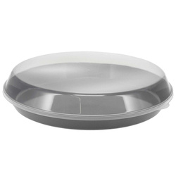 Tava din plastic cu capac, Ø 35,5 x 8,5 cm