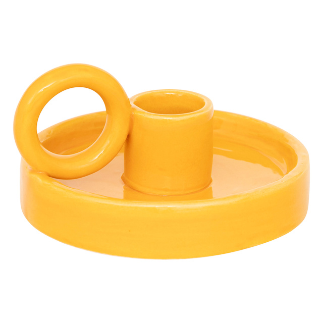 Suport de lumânare ceramic YUCATAN cu mâner mare