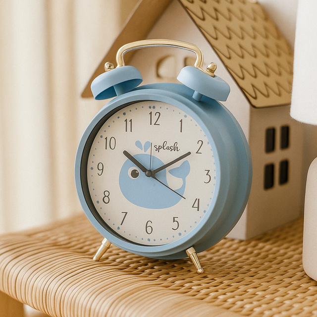 Ceas deșteptător pentru copii SAFI, Ø 24 cm, albastru