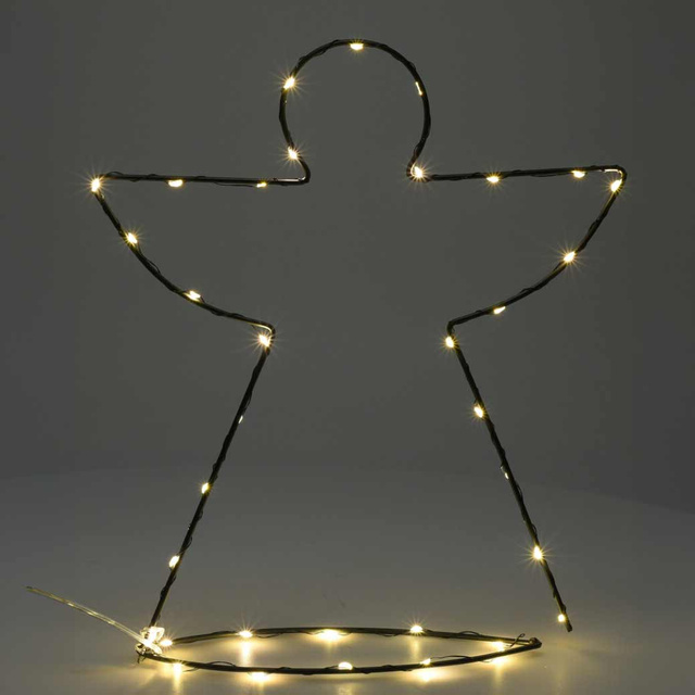 Figurina simplă din sârmă cu decor LED, 34 cm