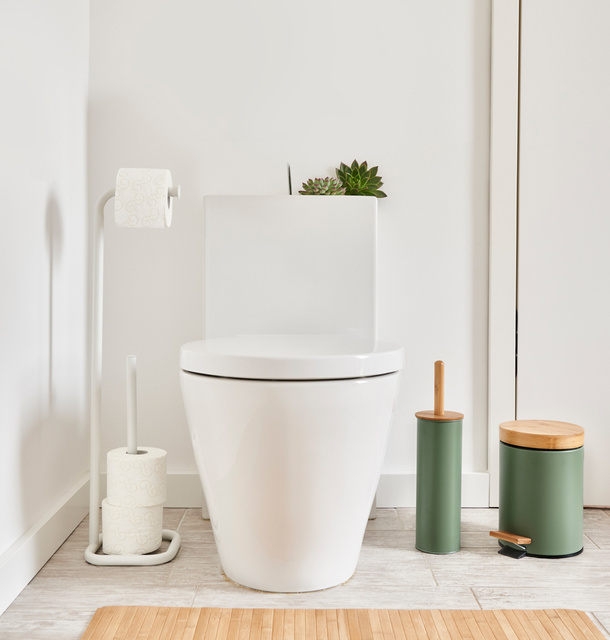 Suport pentru hârtie igienică alb, metalic, ZELLER