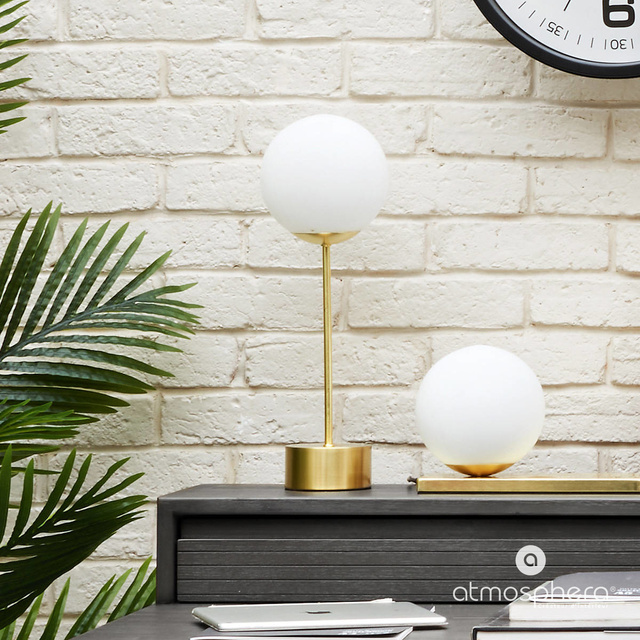 Lampa de masa BOULE, bila de sticla, 43 cm