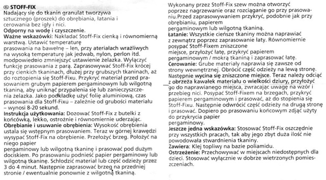 Set: 2x lipici pudră FABRIC-FIX pentru repararea rapidă a articolelor de îmbrăcăminte