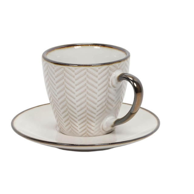 Cana pentru cafea sau ceai cu farfurioară DUNE, 210 ml