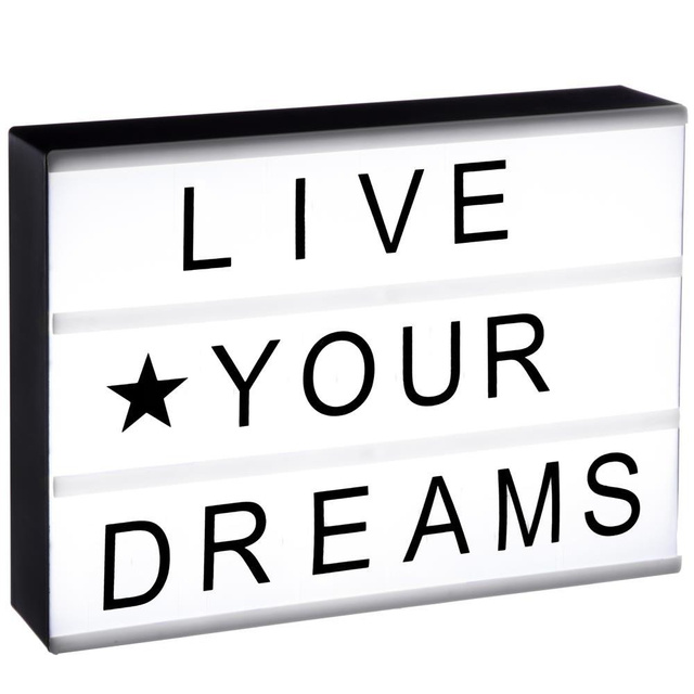 Lampă cu inscripții