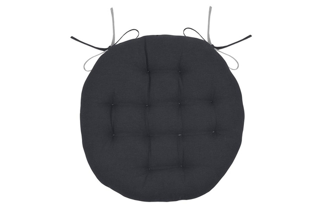 Perna rotundă pentru scaun cu legături DUO, 100% bumbac, Ø 38 cm