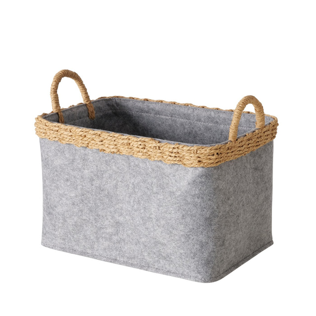 Set 2 cosuri depozitare Nilo, fetru, dreptunghiulare