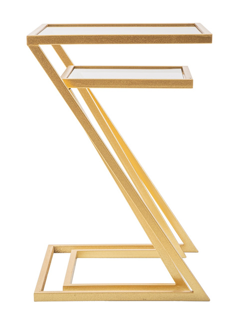 Set de mese laterale cu blat din sticlă