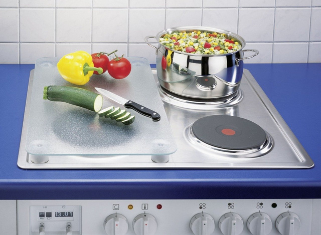 Plăci de protecție din sticlă pentru aragaz - 2 bucăți în set, WENKO, transparente