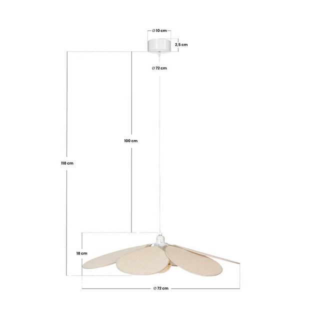 Plafoniera NAYA, Ø 72 cm 