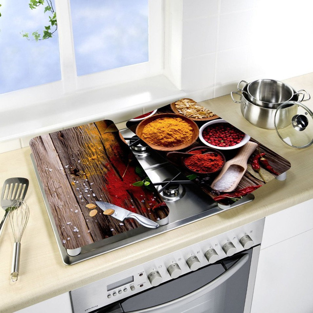 Plăci de protecție din sticlă SPICE pentru aragaz – 2 bucăți, WENKO, spice