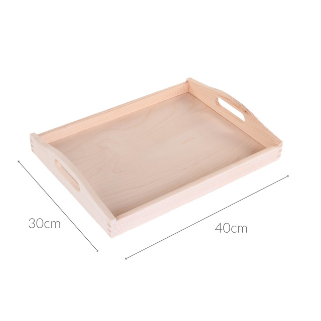 Tavă din lemn pentru servire, 40 x 30 cm