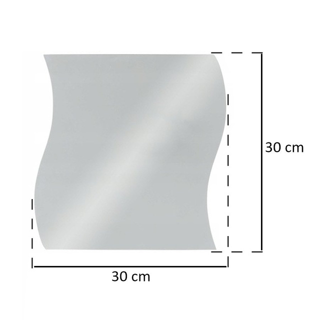 Set de 4 oglinzi decorative Atmosphera Créateur d'intérieur, 30 x 0.2 x 30 cm, Sticla, Argintiu