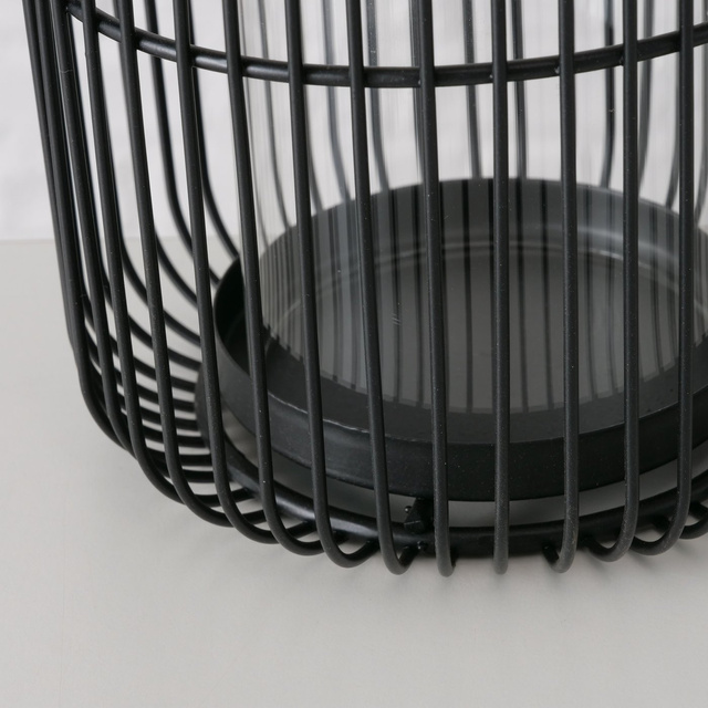 Lantern metalic cu insert de sticla CINDY, 14 - 20 cm